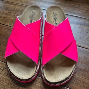 Free People Hot pink sandals